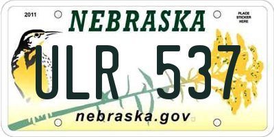 NE license plate ULR537