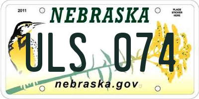 NE license plate ULS074