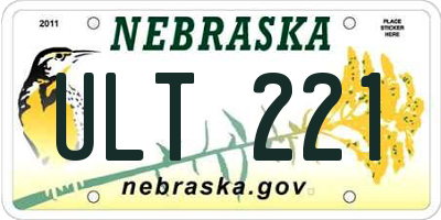 NE license plate ULT221