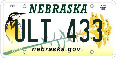 NE license plate ULT433