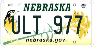 NE license plate ULT977