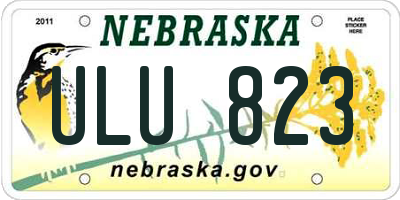 NE license plate ULU823