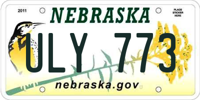 NE license plate ULY773
