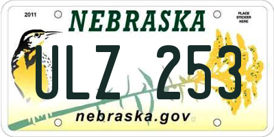 NE license plate ULZ253