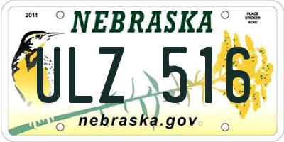 NE license plate ULZ516