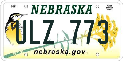 NE license plate ULZ773