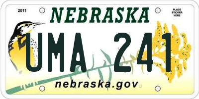NE license plate UMA241
