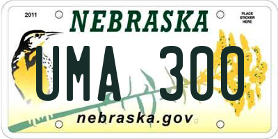 NE license plate UMA300