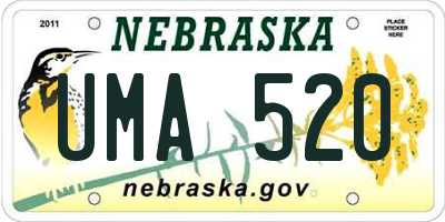NE license plate UMA520