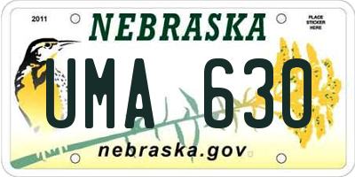 NE license plate UMA630