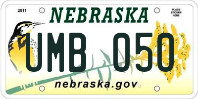NE license plate UMB050