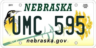 NE license plate UMC595