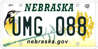 NE license plate UMG088