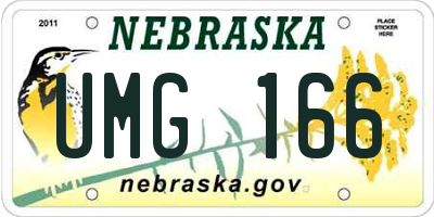 NE license plate UMG166