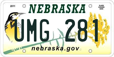 NE license plate UMG281