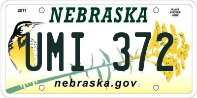 NE license plate UMI372