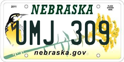 NE license plate UMJ309
