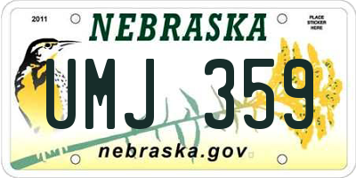 NE license plate UMJ359