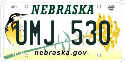 NE license plate UMJ530