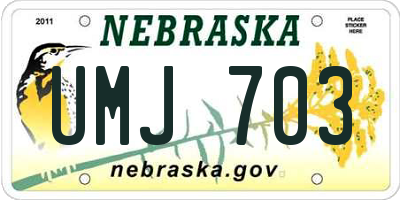 NE license plate UMJ703