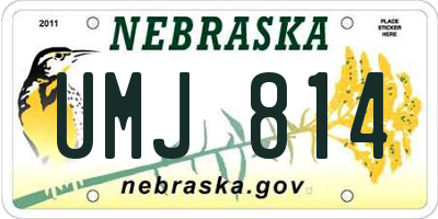 NE license plate UMJ814
