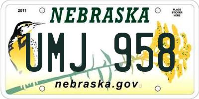 NE license plate UMJ958