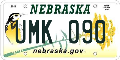 NE license plate UMK090