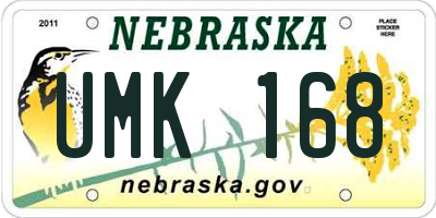 NE license plate UMK168
