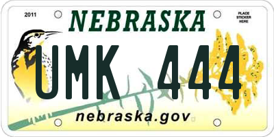 NE license plate UMK444