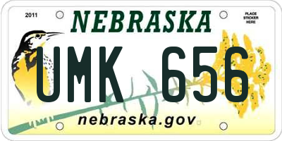 NE license plate UMK656