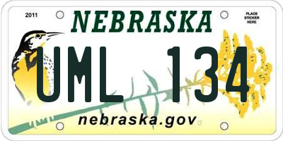 NE license plate UML134