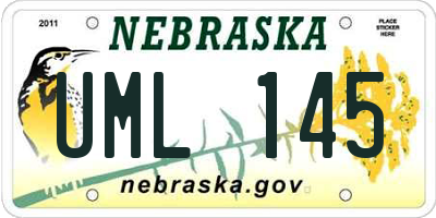 NE license plate UML145