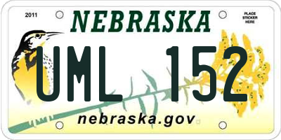 NE license plate UML152