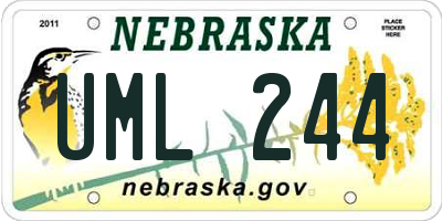 NE license plate UML244