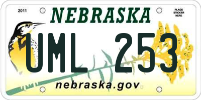 NE license plate UML253