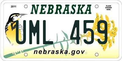 NE license plate UML459