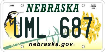 NE license plate UML687