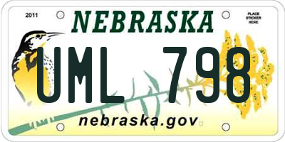 NE license plate UML798