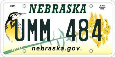 NE license plate UMM484