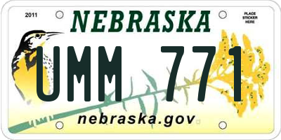 NE license plate UMM771
