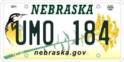 NE license plate UMO184