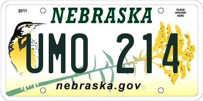 NE license plate UMO214