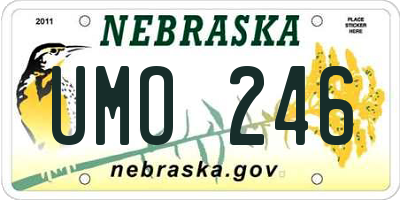 NE license plate UMO246