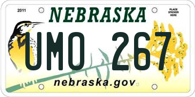 NE license plate UMO267