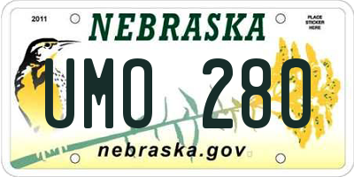 NE license plate UMO280