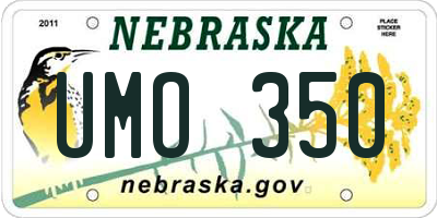 NE license plate UMO350