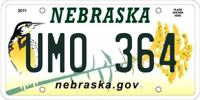 NE license plate UMO364