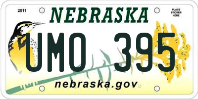 NE license plate UMO395