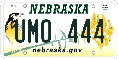 NE license plate UMO444