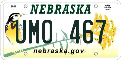 NE license plate UMO467
